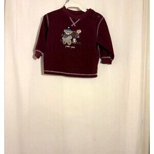 Childrens Carters burgundy longsleeve shirt- 9mths